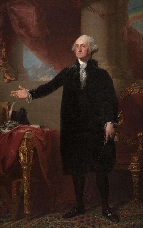 #艺术品 兰斯代尔（Lansdowne）画像是吉尔伯特·斯图尔特（Gilbert Stuart）于1796年绘制的标志性真人大小乔治·华盛顿肖像