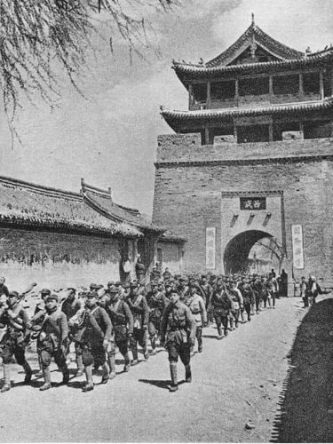 1944年5月2日，八路军进驻察哈尔赤城县后城